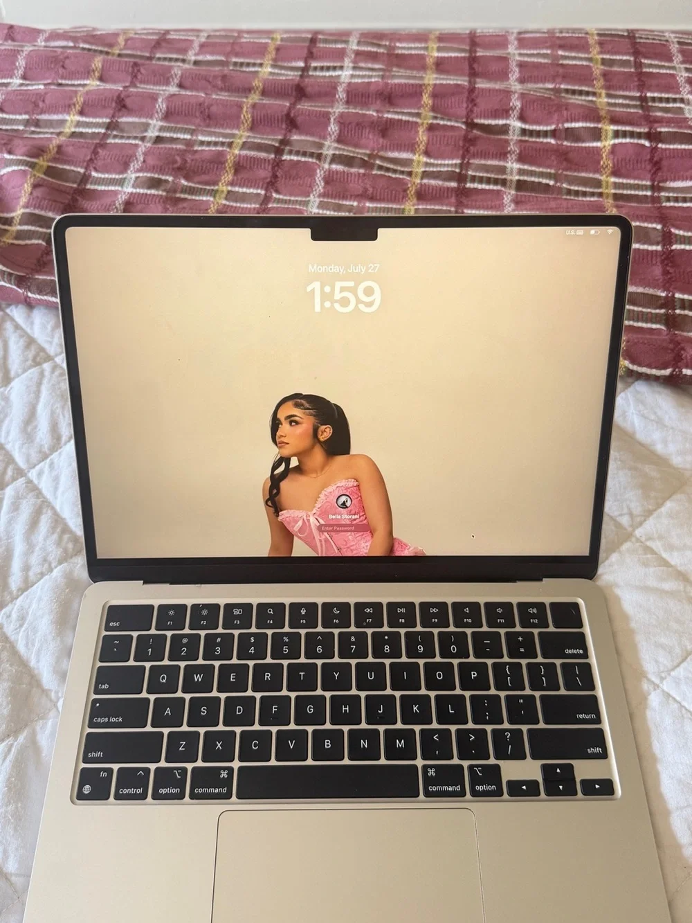 Apple Laptop in Silver with Black Keyboard
